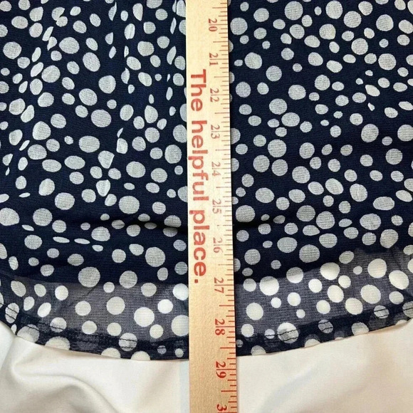 INC Size XL Polka Dot Rosette Flirty Ruffle Tank Top Office Retro Cosplay - Picture 8 of 9